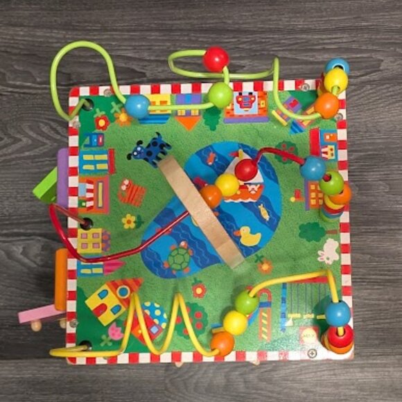 ALEX TOYS "MY BUSY TOWN" WOODEN ACTIVITY CUBE - Picture 2 of 8